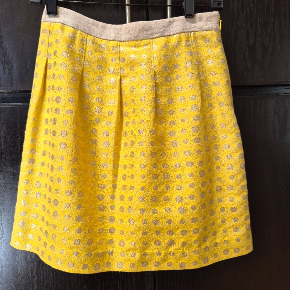 Ann Taylor LOFT yellow Spring skirt sz 0